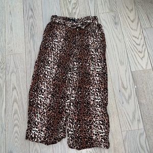 Wide Leg Cheetah Pants